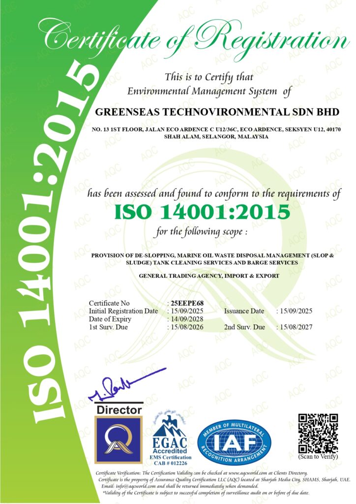 Greenseas ISO 14001:2015